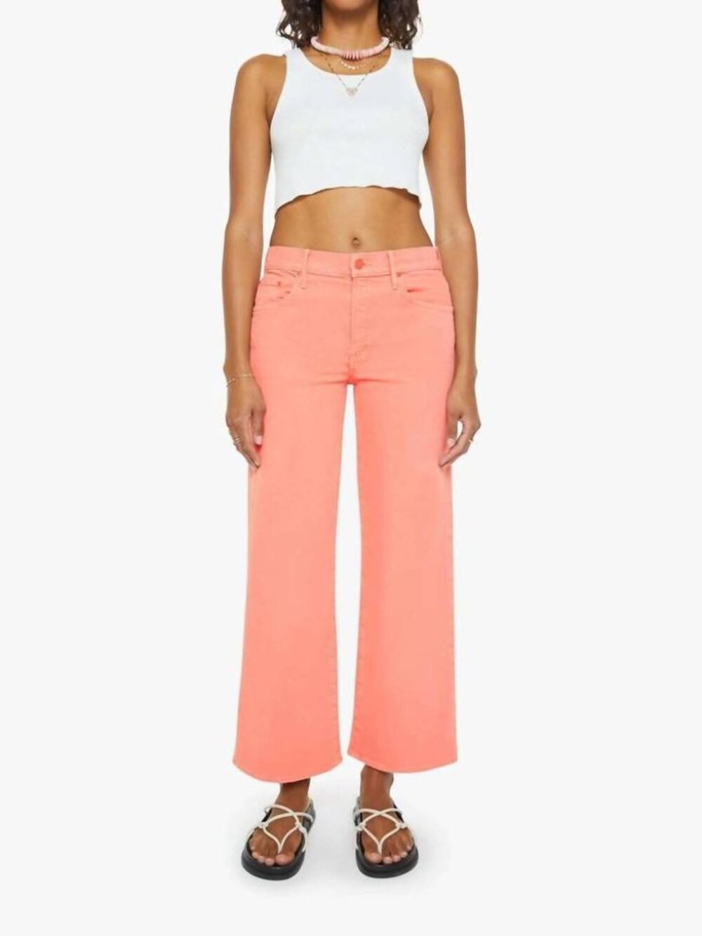 MOTHER The Mid Rise Maven Ankle Jeans in Cats and Dogs Size 25 Peach Amber Wash